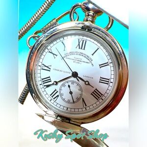 ✨Vintage?⏱️Charles Lloyd London™️ Tourbillion Chronometer N71399-1 SILVERTONE✨⏱️